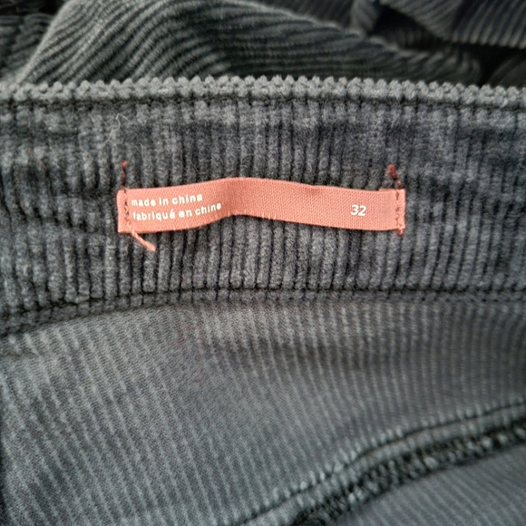 Anthropologie Pilcro The Icon Corduroy Flare Jeans In Charcoal - Picture 5 of 7